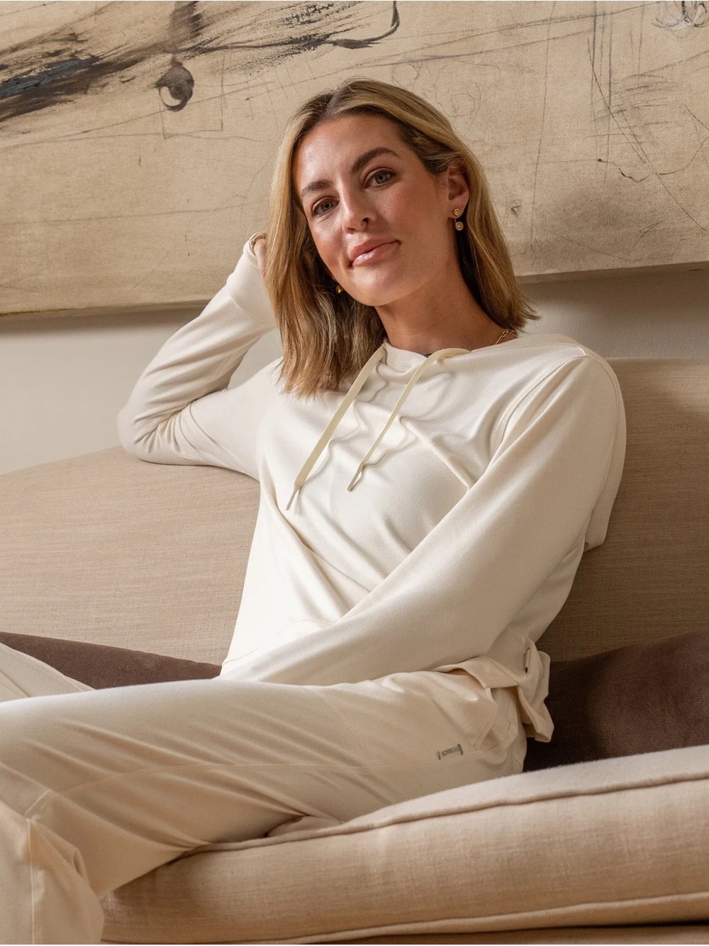 NWT Rhoback Tempo Ease Joggers ivory XS